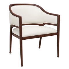 Boozer Wood-Look Metal Chair